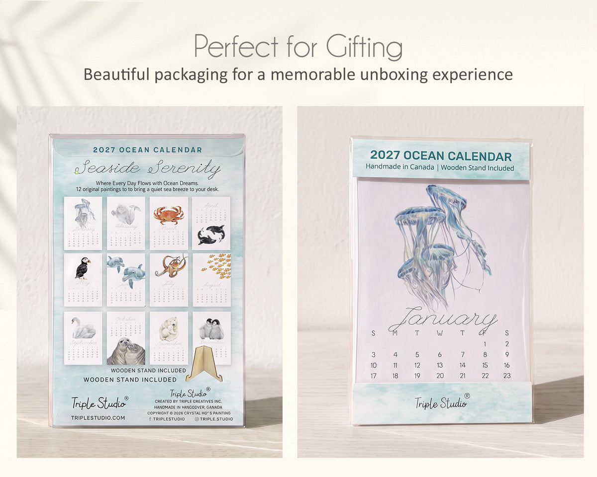 2026 Desk Calendar: Ocean Animal