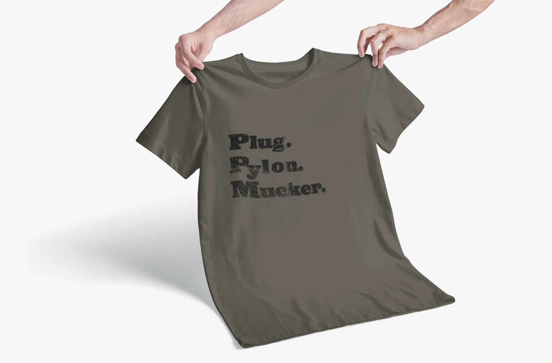 Plug Pylon Mucker T-Shirt - Hockey Hard Worker - Blue Collar Hockey - Maple Stick Hockey - True Fan Gift