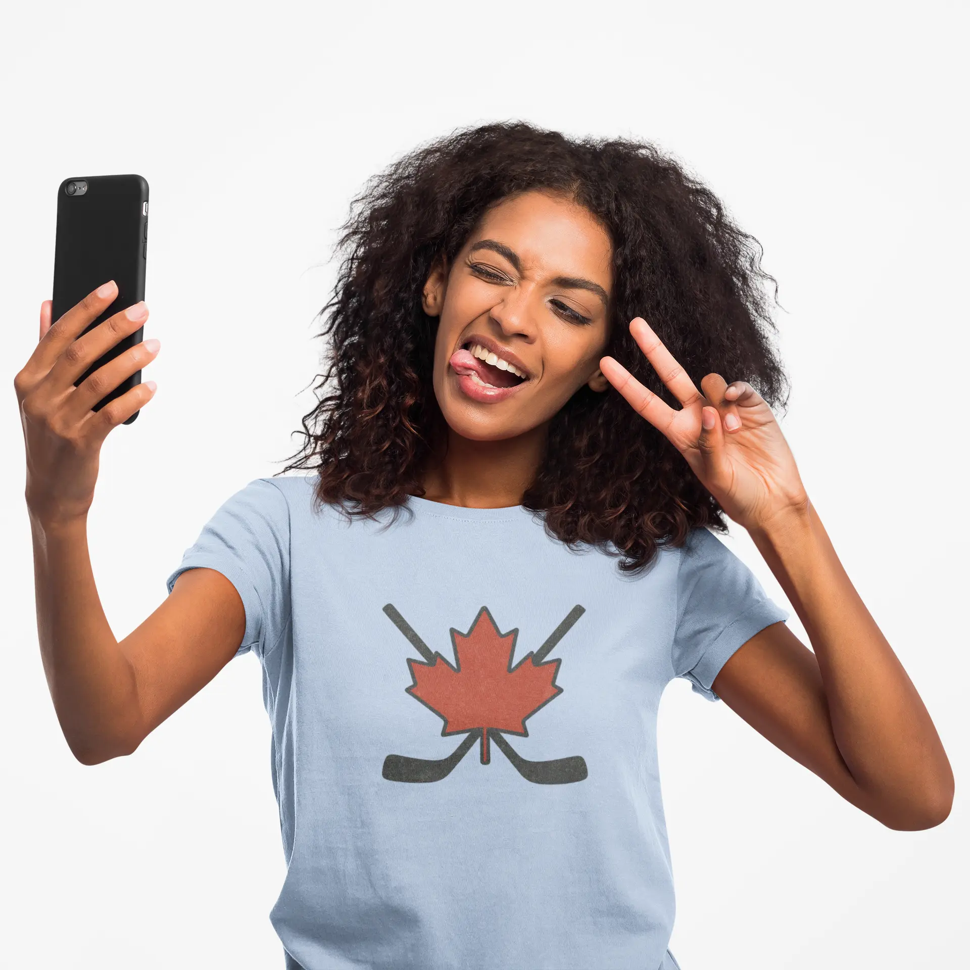 T-shirt femme Maple Leaf Hockey Sticks – Fierté du hockey canadien 