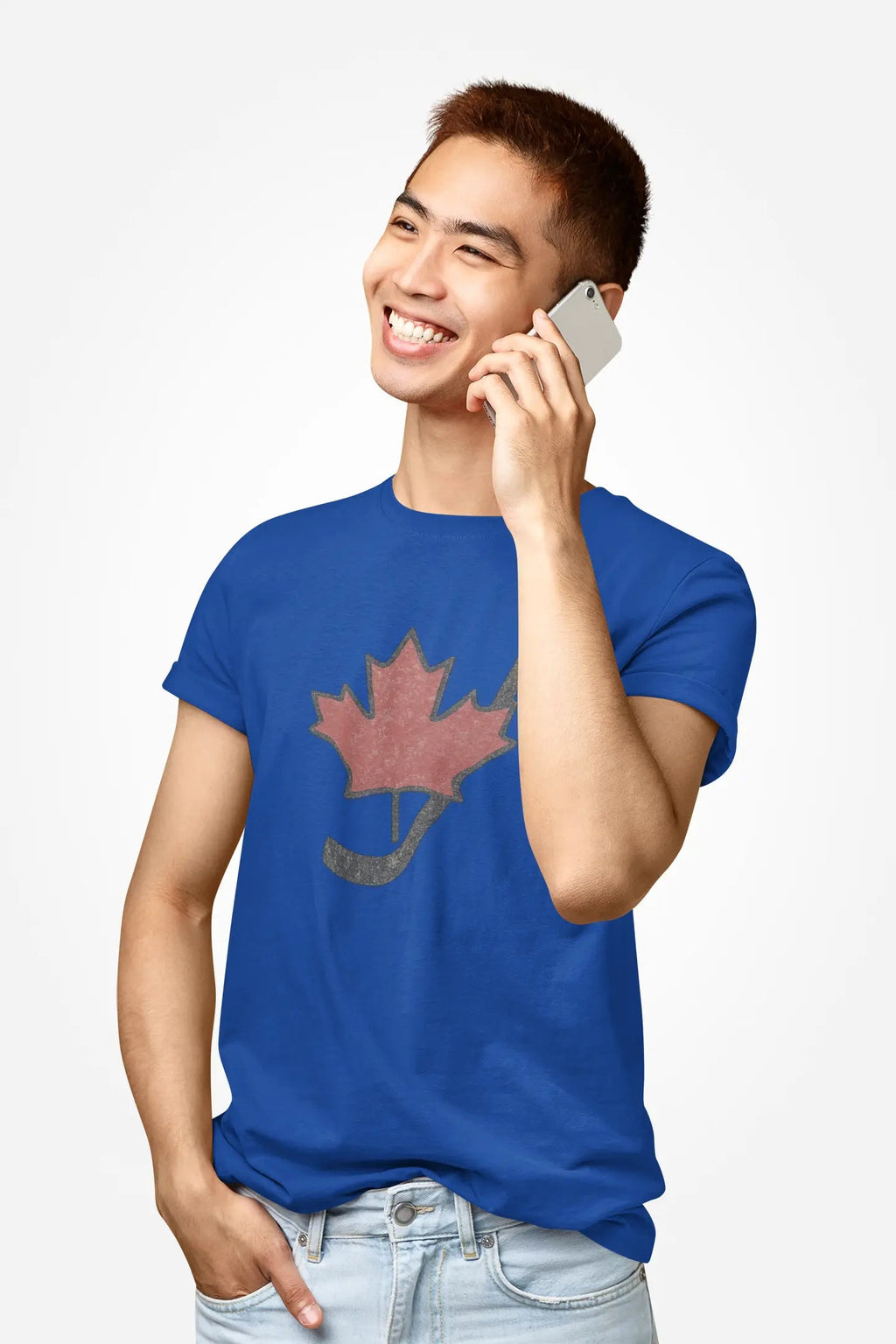 T-shirt vintage feuille d'érable du Canada pour jeunes, style vieilli, idéal pour les fans de hockey