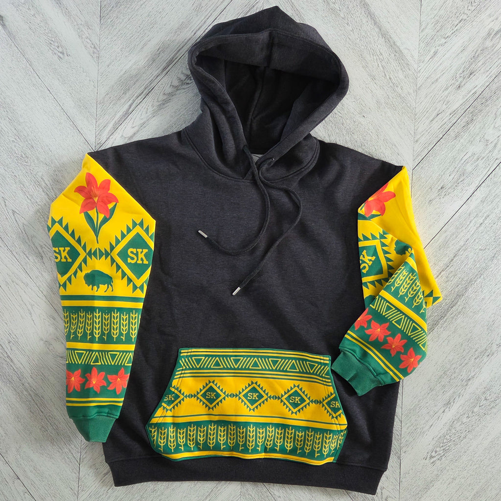 Prairie Mosaic Bunnyhug  | Saskatchewan Hoodie | Prairie Apparel