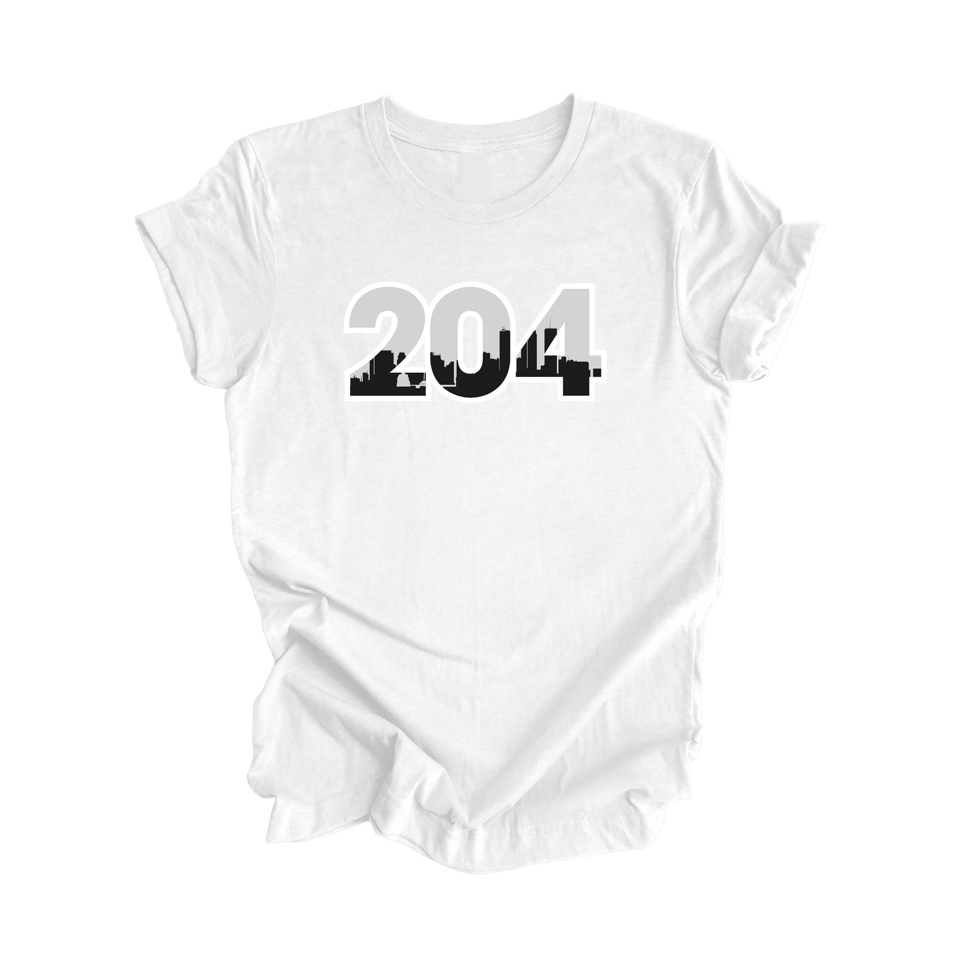 204 Winnipeg Manitoba Canada Area Code City Skyline Gift - Unisex T-Shirt - Inspired X