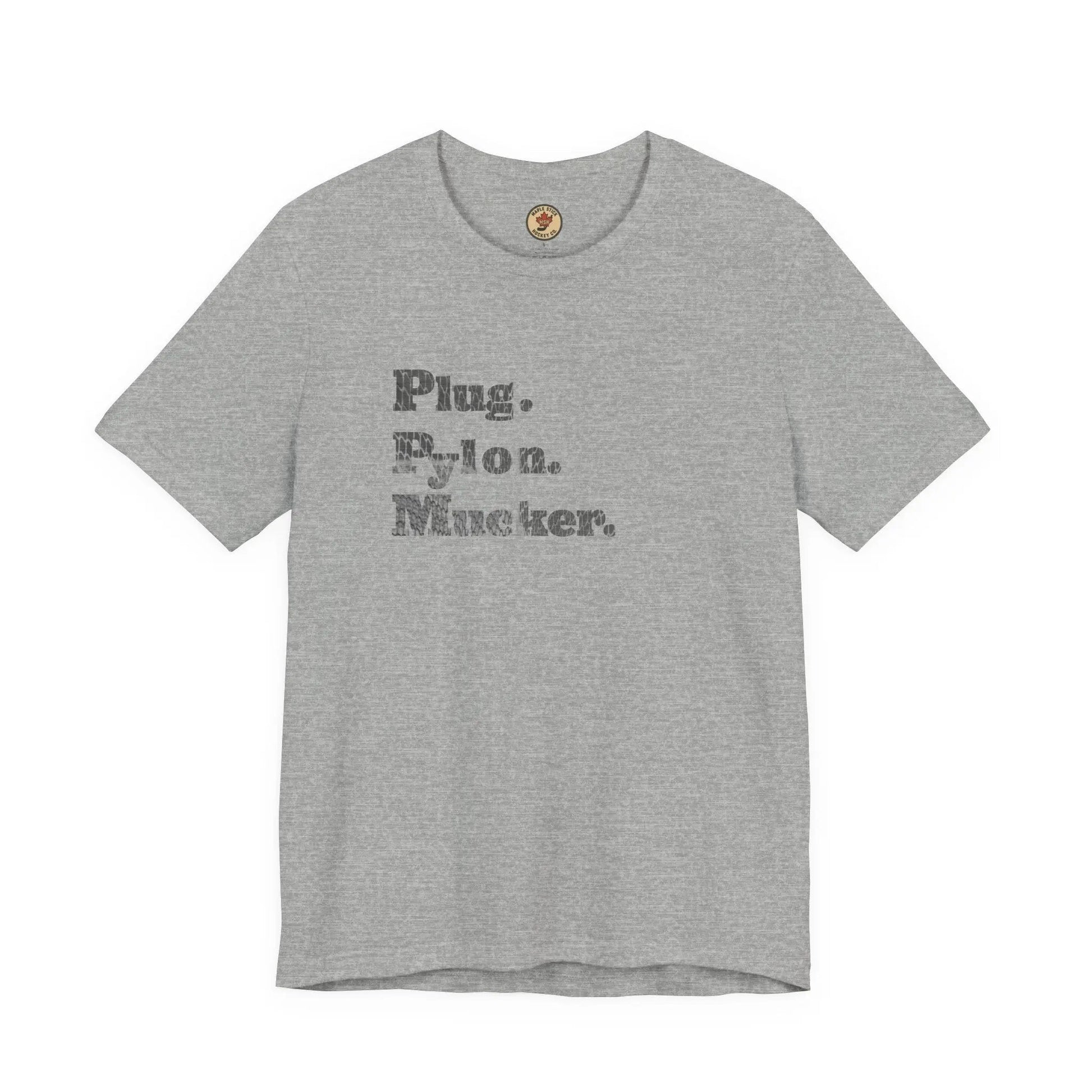 Plug Pylon Mucker T-Shirt - Hockey Hard Worker - Blue Collar Hockey - Maple Stick Hockey - True Fan Gift