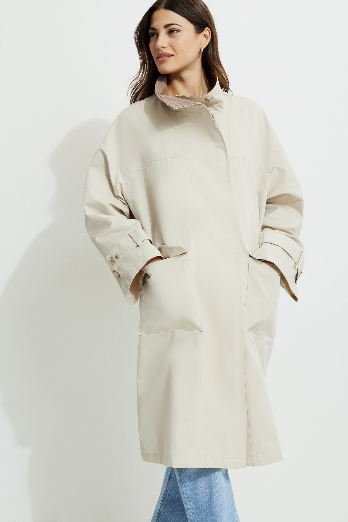 Trench-coat surdimensionné