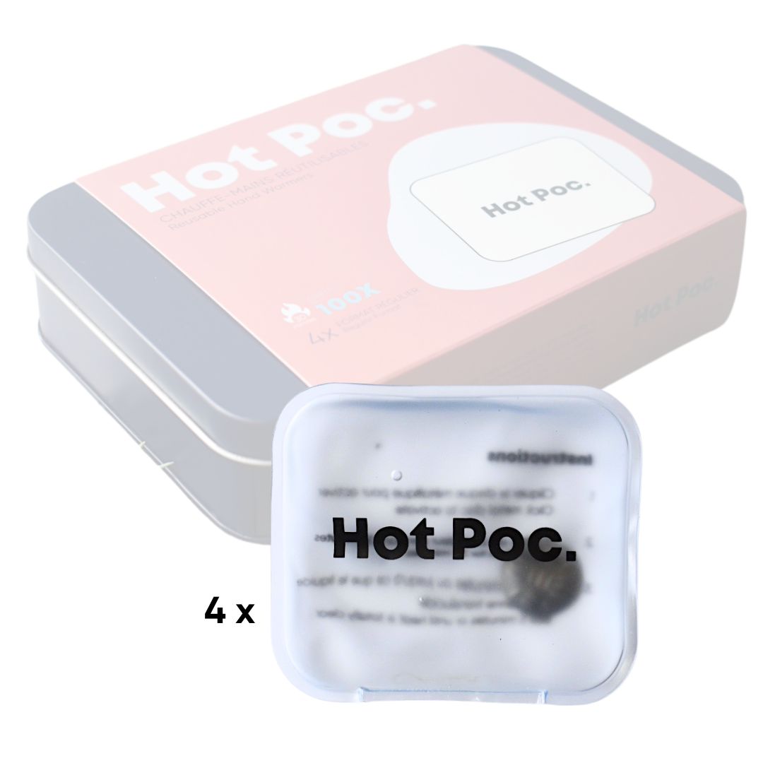 Chauffe-mains réutilisables et écologiques HotPoc (paquet de 4)
