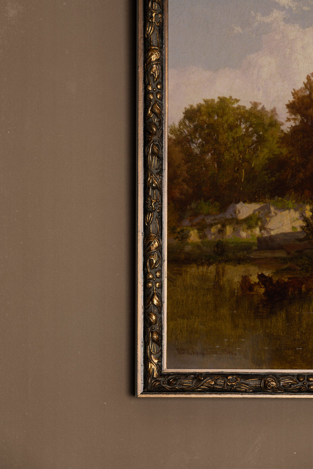 Autumn Reflections, Vintage Bronze Frame