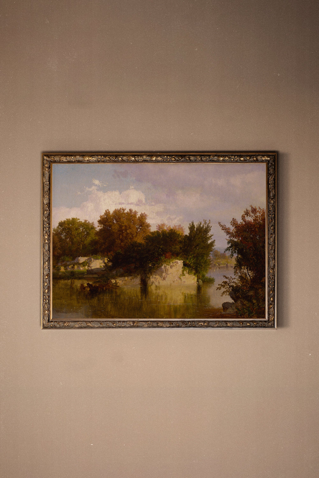 Autumn Reflections, Vintage Bronze Frame