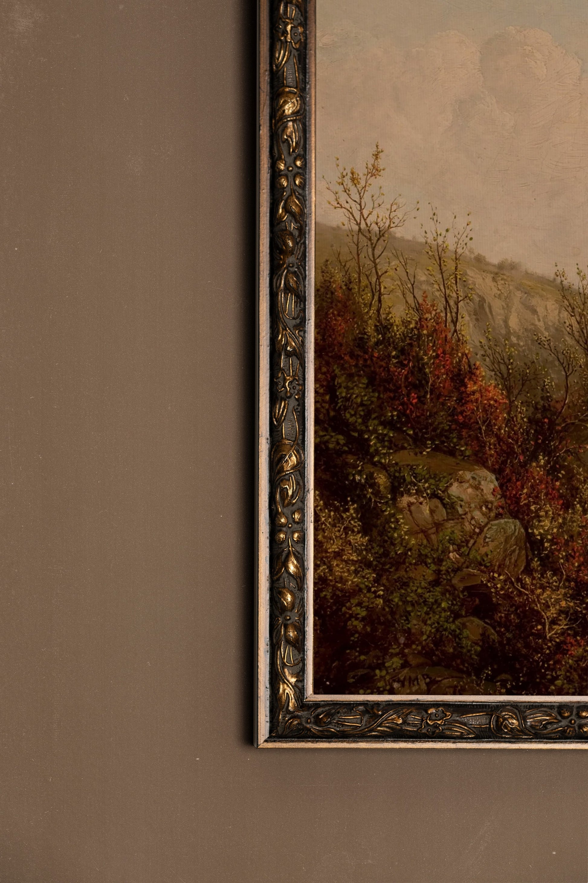 Wood Canvas, Vintage Bronze Frame
