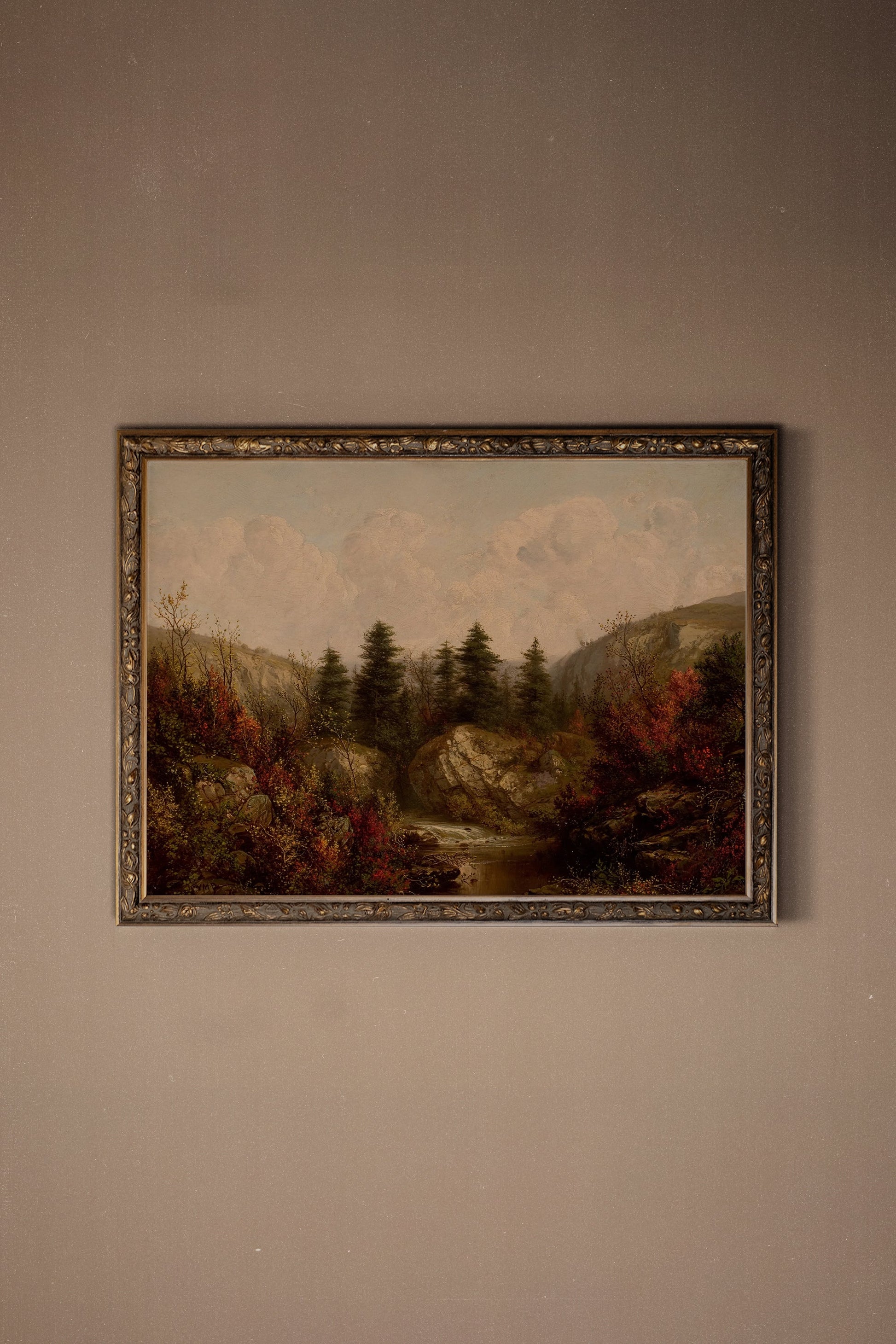 Wood Canvas, Vintage Bronze Frame