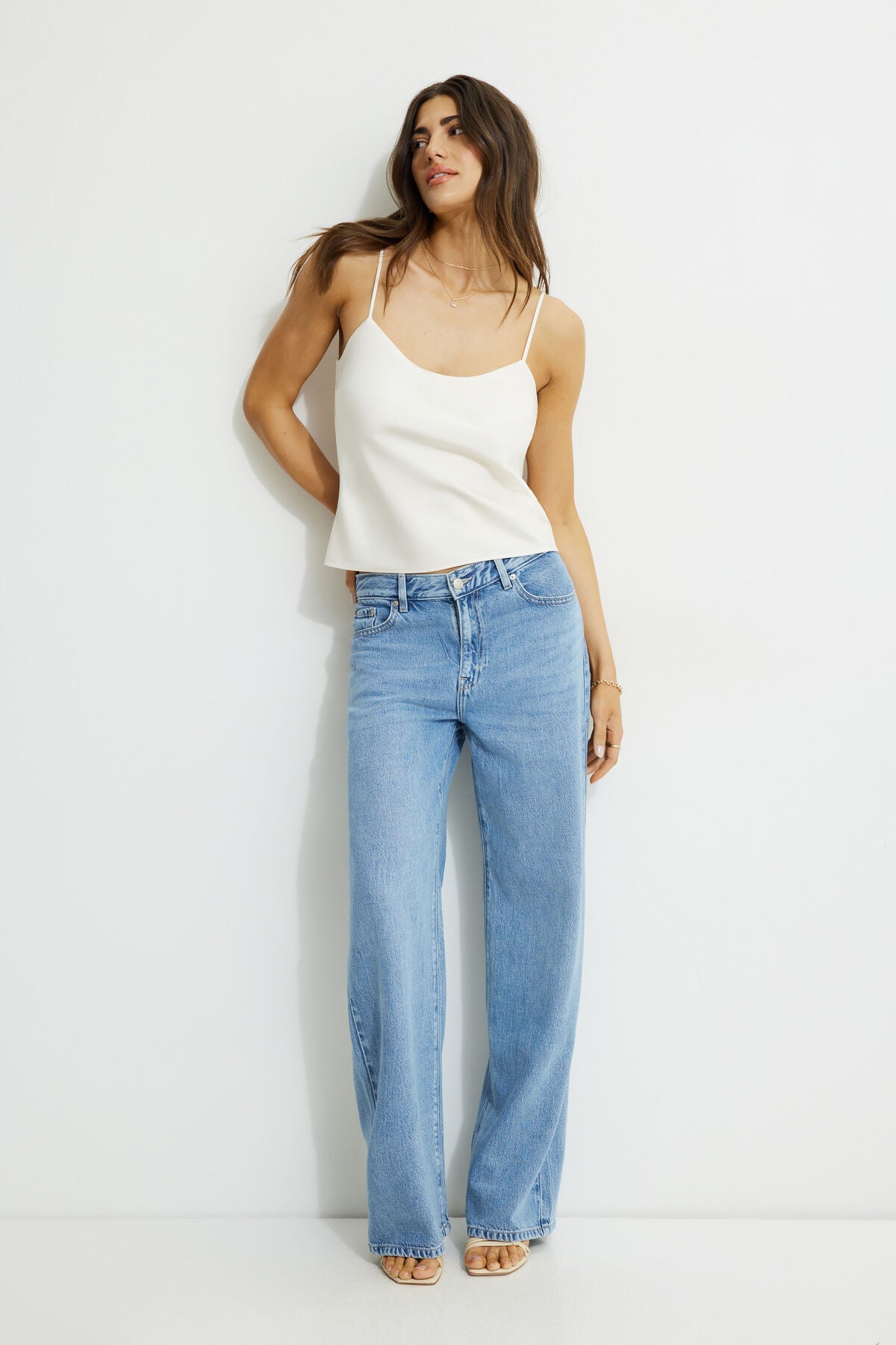 Scoop Neck Satin Cami Top