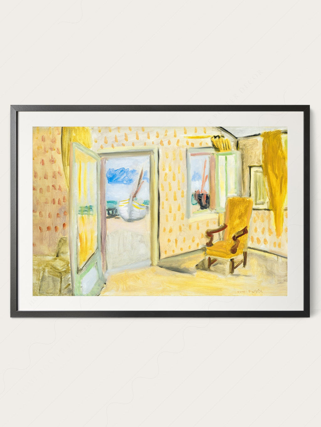 Henri Matisse The Yellow Room Art Print – Museum Interior Wall Art