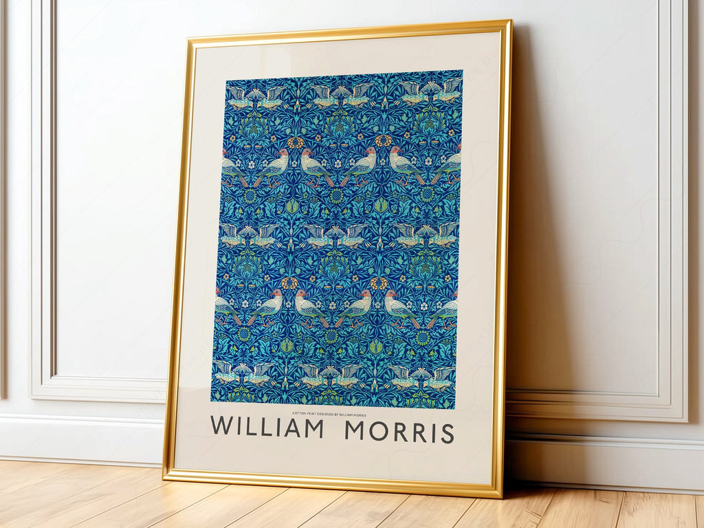 William Morris Bird Pattern Art Print – Arts and Crafts Wall Decor