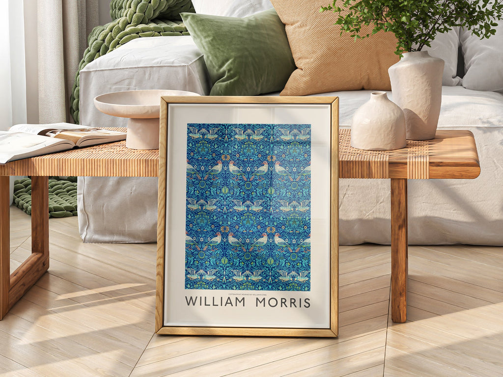 William Morris Bird Pattern Art Print – Arts and Crafts Wall Decor