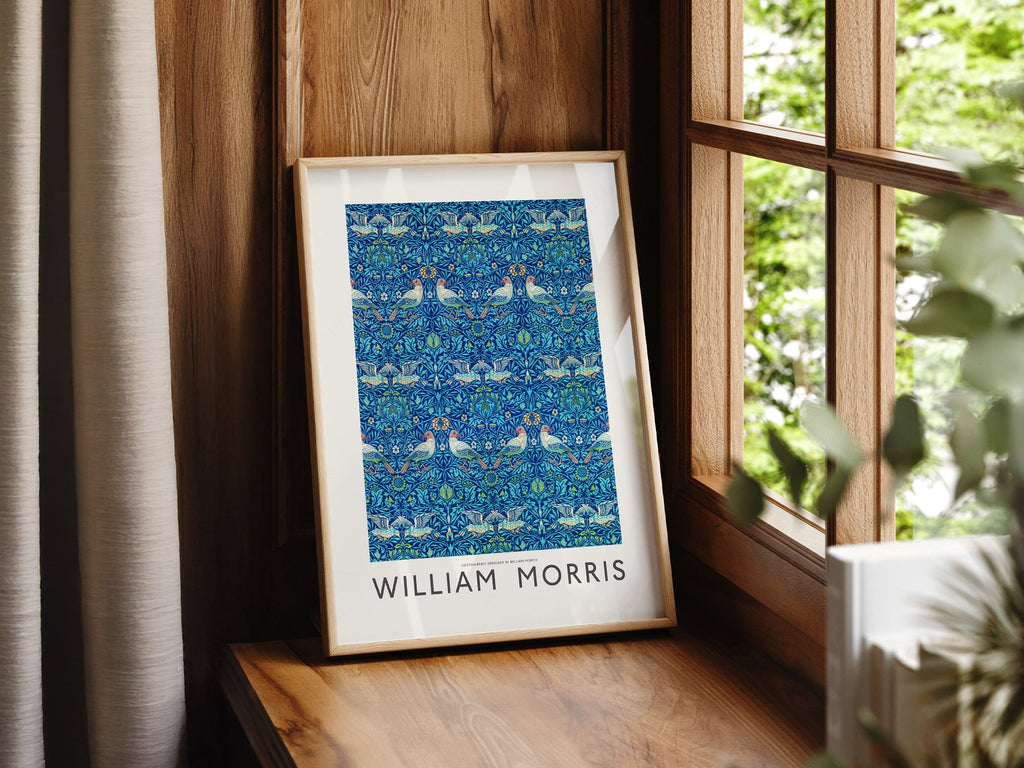 William Morris Bird Pattern Art Print – Arts and Crafts Wall Decor