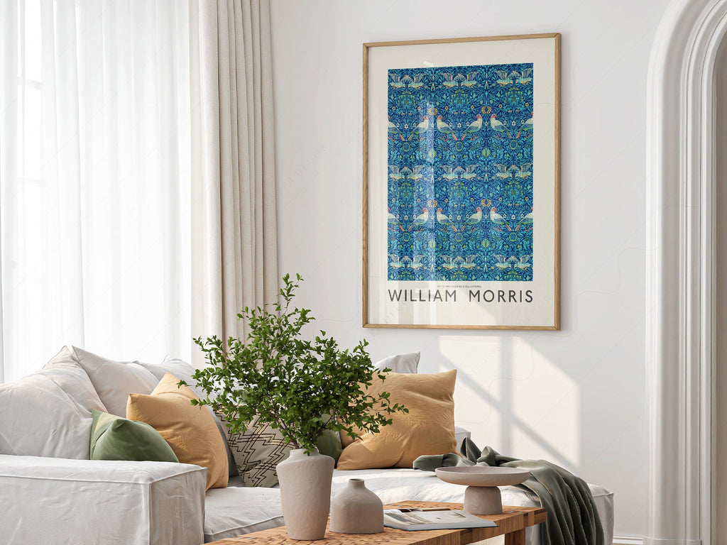 William Morris Bird Pattern Art Print – Arts and Crafts Wall Decor