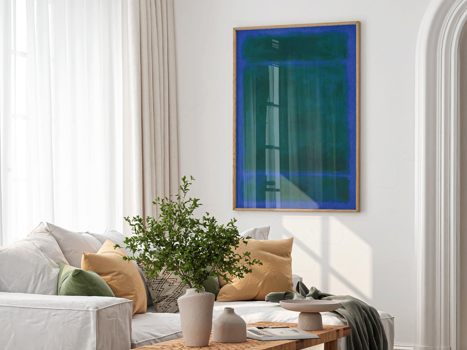 Mark Rothko Blue Green Untitled Art Print – Abstract Expressionist Poster