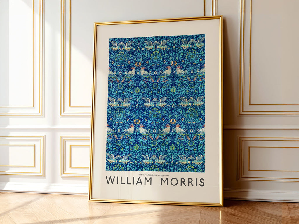 William Morris Bird Pattern Art Print – Arts and Crafts Wall Decor
