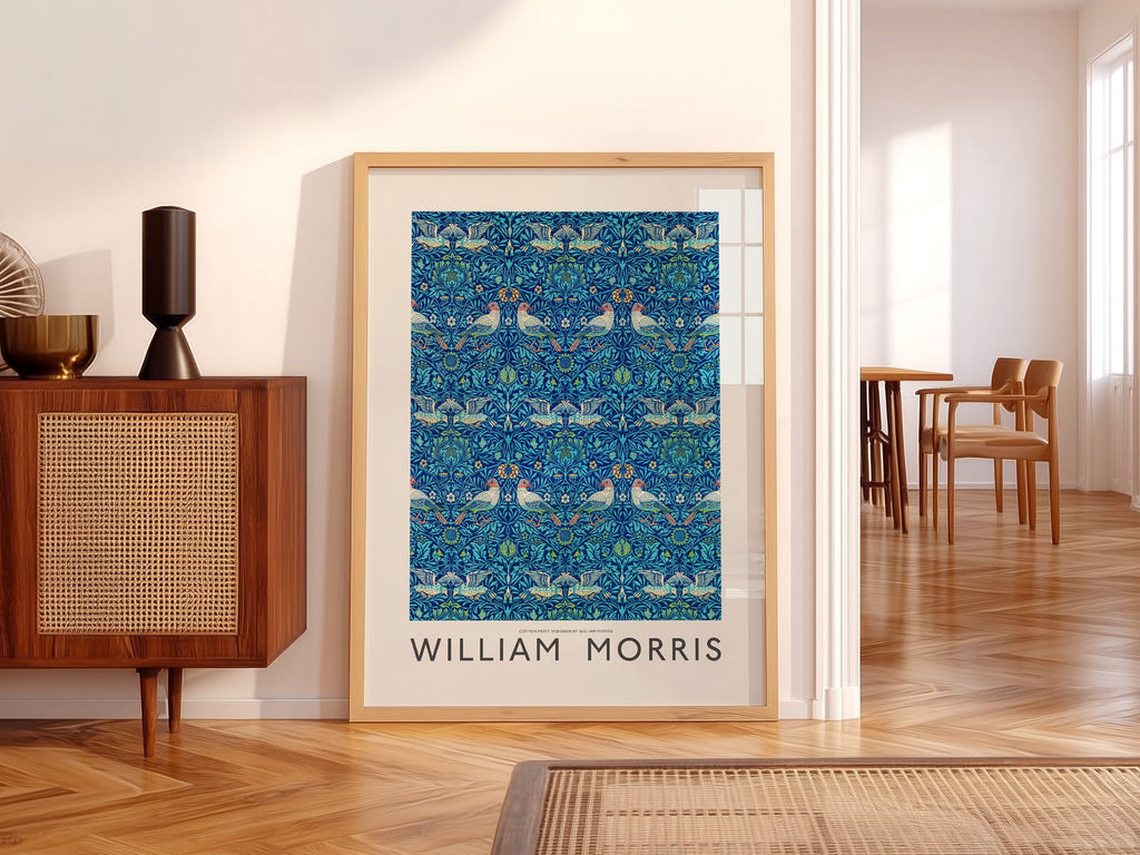 William Morris Bird Pattern Art Print – Arts and Crafts Wall Decor