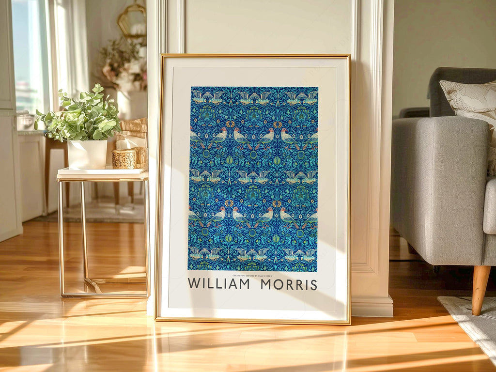 William Morris Bird Pattern Art Print – Arts and Crafts Wall Decor