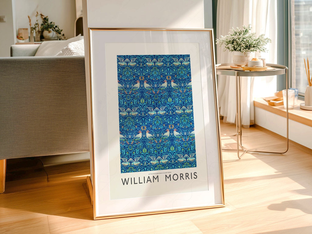 William Morris Bird Pattern Art Print – Arts and Crafts Wall Decor