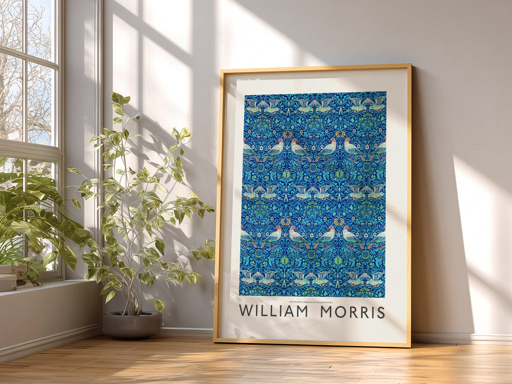 William Morris Bird Pattern Art Print – Arts and Crafts Wall Decor
