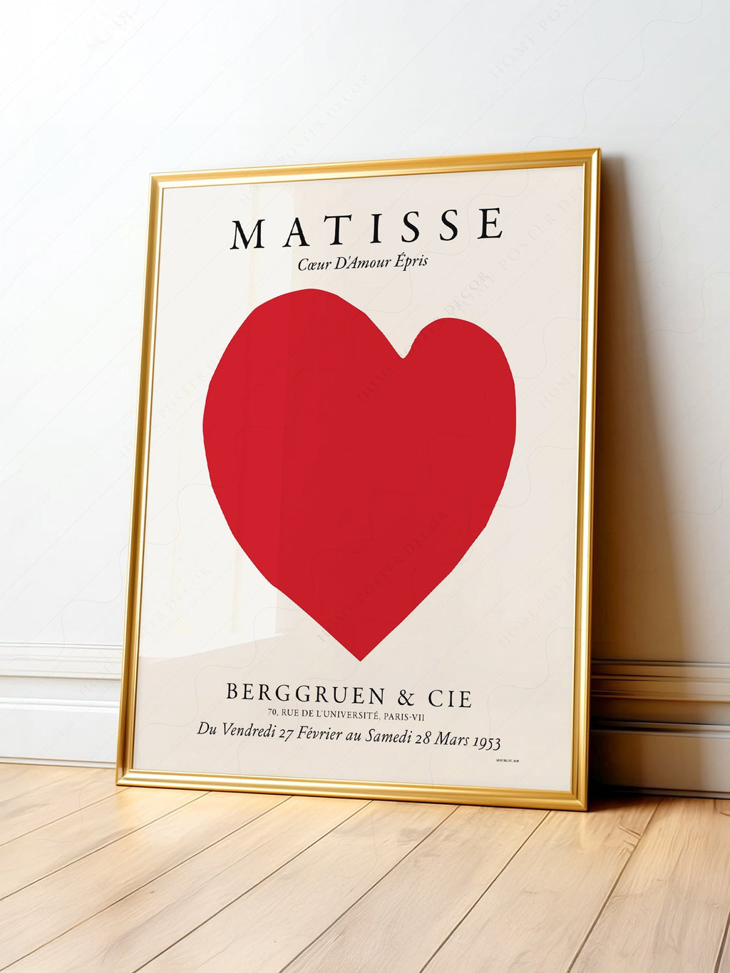 Henri Matisse Coeur D'Amour Épris Exhibition Print – Red Heart Poster