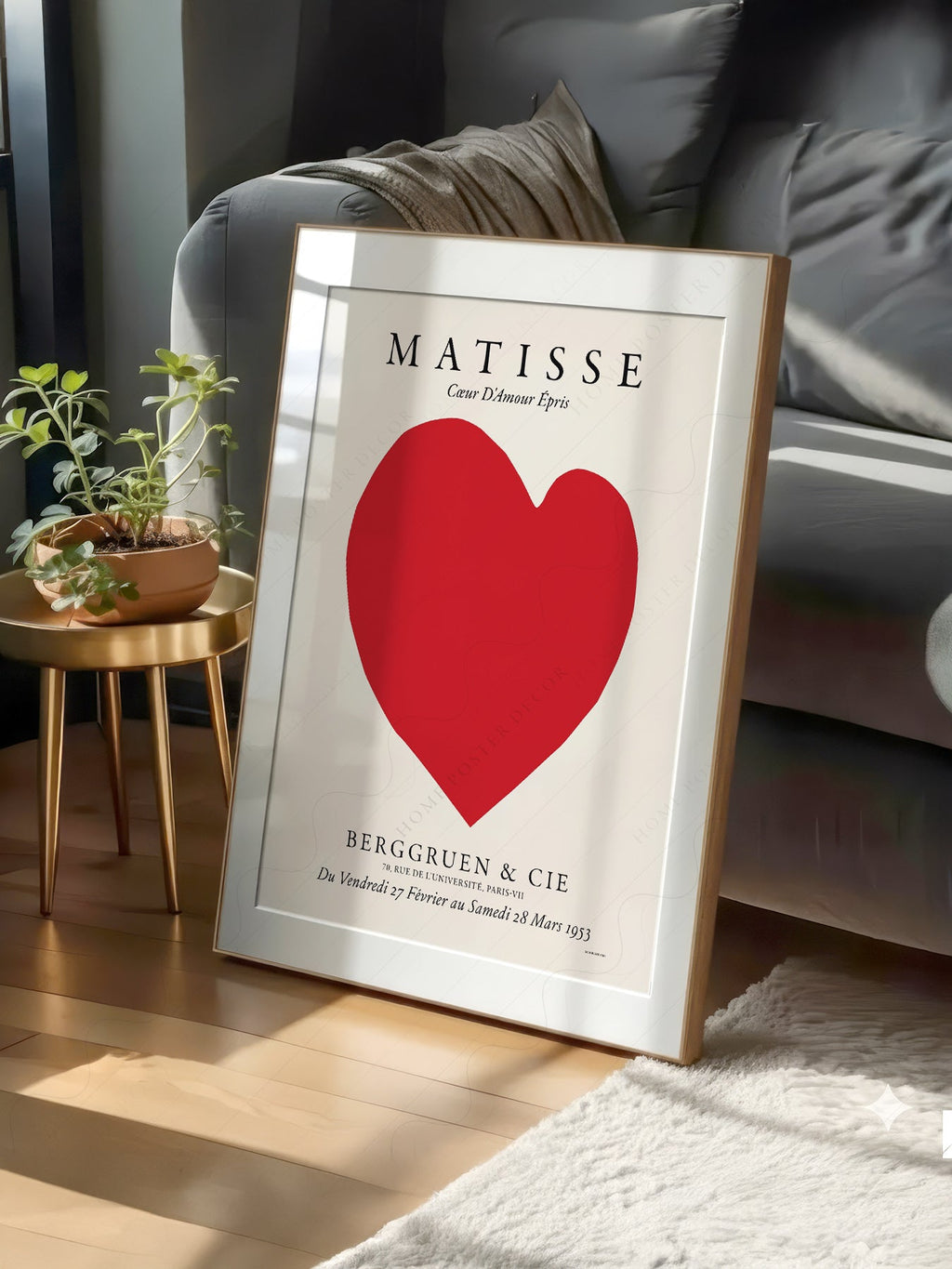 Henri Matisse Coeur D'Amour Épris Exhibition Print – Red Heart Poster