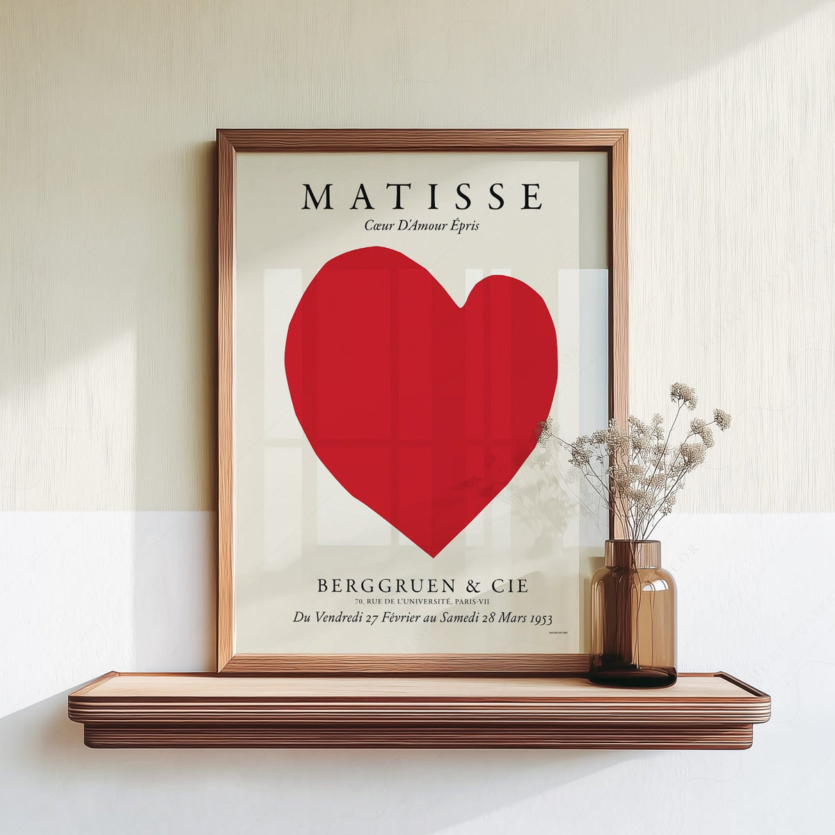 Henri Matisse Coeur D'Amour Épris Exhibition Print – Red Heart Poster