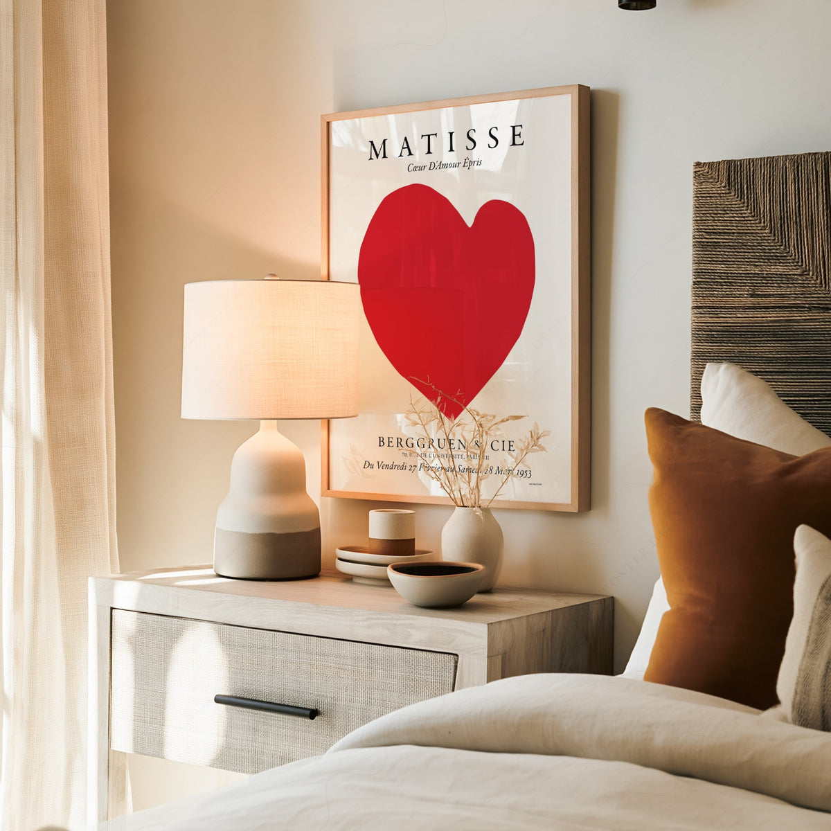 Henri Matisse Coeur D'Amour Épris Exhibition Print – Red Heart Poster