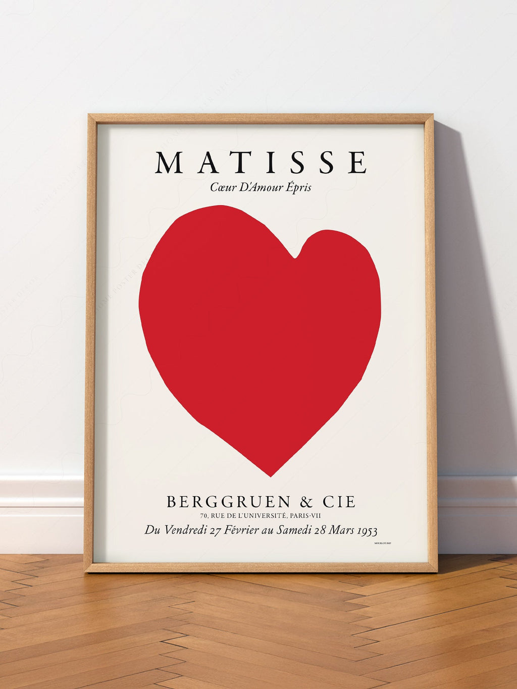 Henri Matisse Coeur D'Amour Épris Exhibition Print – Red Heart Poster