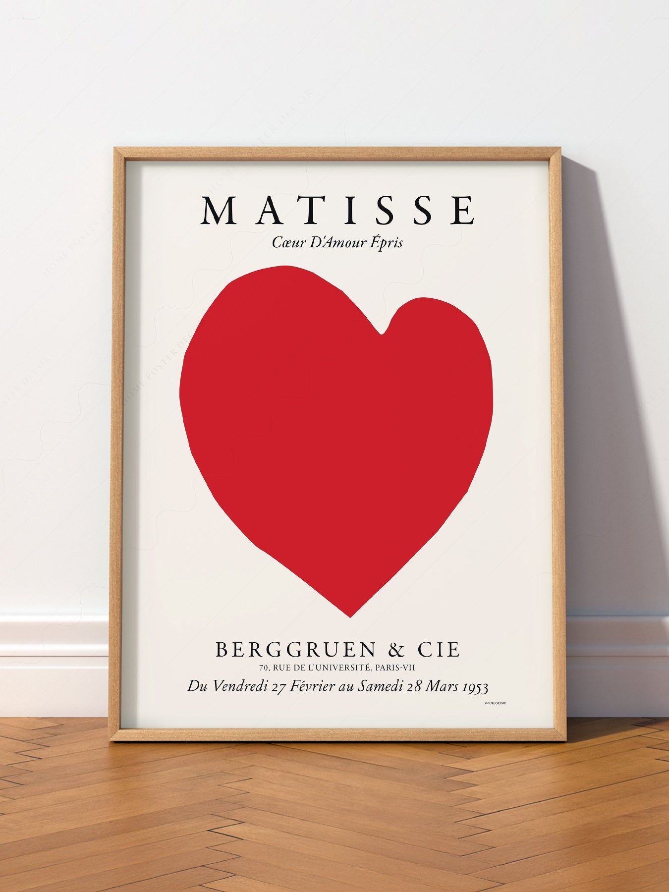 Henri Matisse Coeur D'Amour Épris Exhibition Print – Red Heart Poster