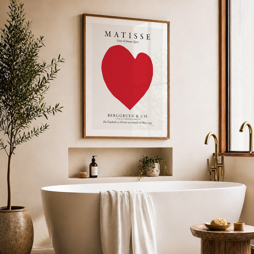 Henri Matisse Coeur D'Amour Épris Exhibition Print – Red Heart Poster