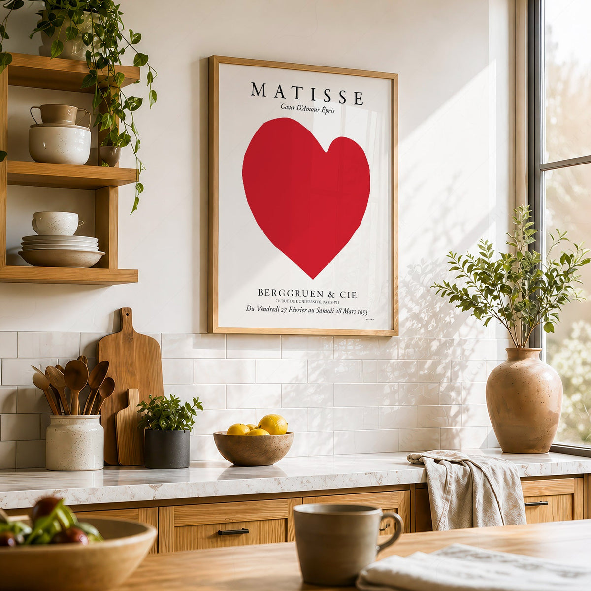 Henri Matisse Coeur D'Amour Épris Exhibition Print – Red Heart Poster