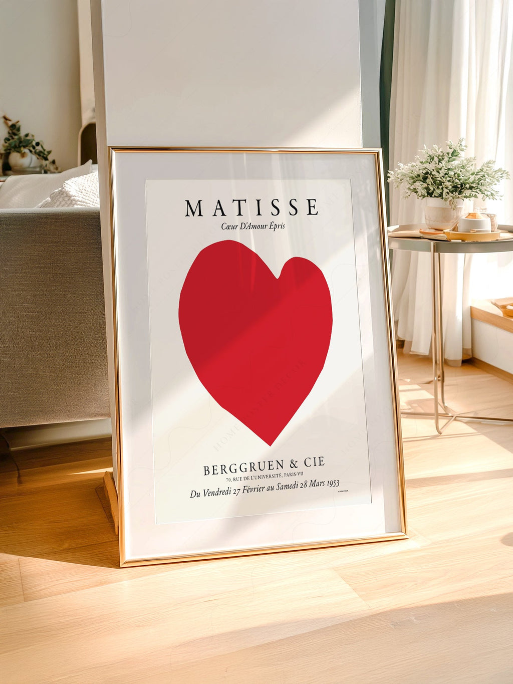 Henri Matisse Coeur D'Amour Épris Exhibition Print – Red Heart Poster