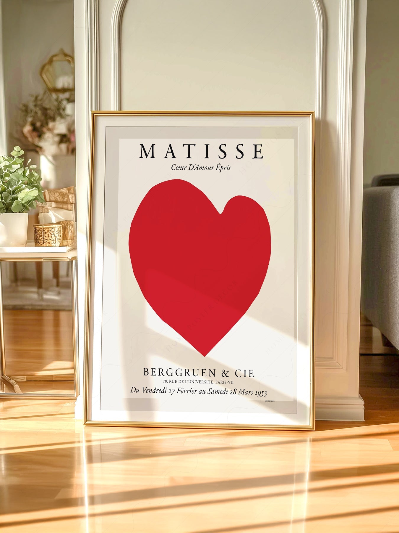 Henri Matisse Coeur D'Amour Épris Exhibition Print – Red Heart Poster