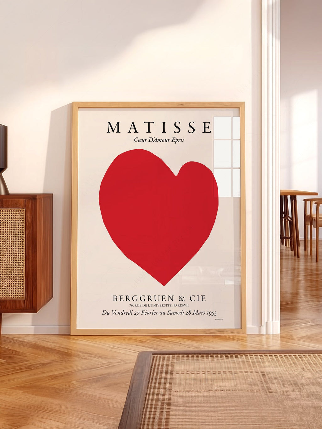 Henri Matisse Coeur D'Amour Épris Exhibition Print – Red Heart Poster