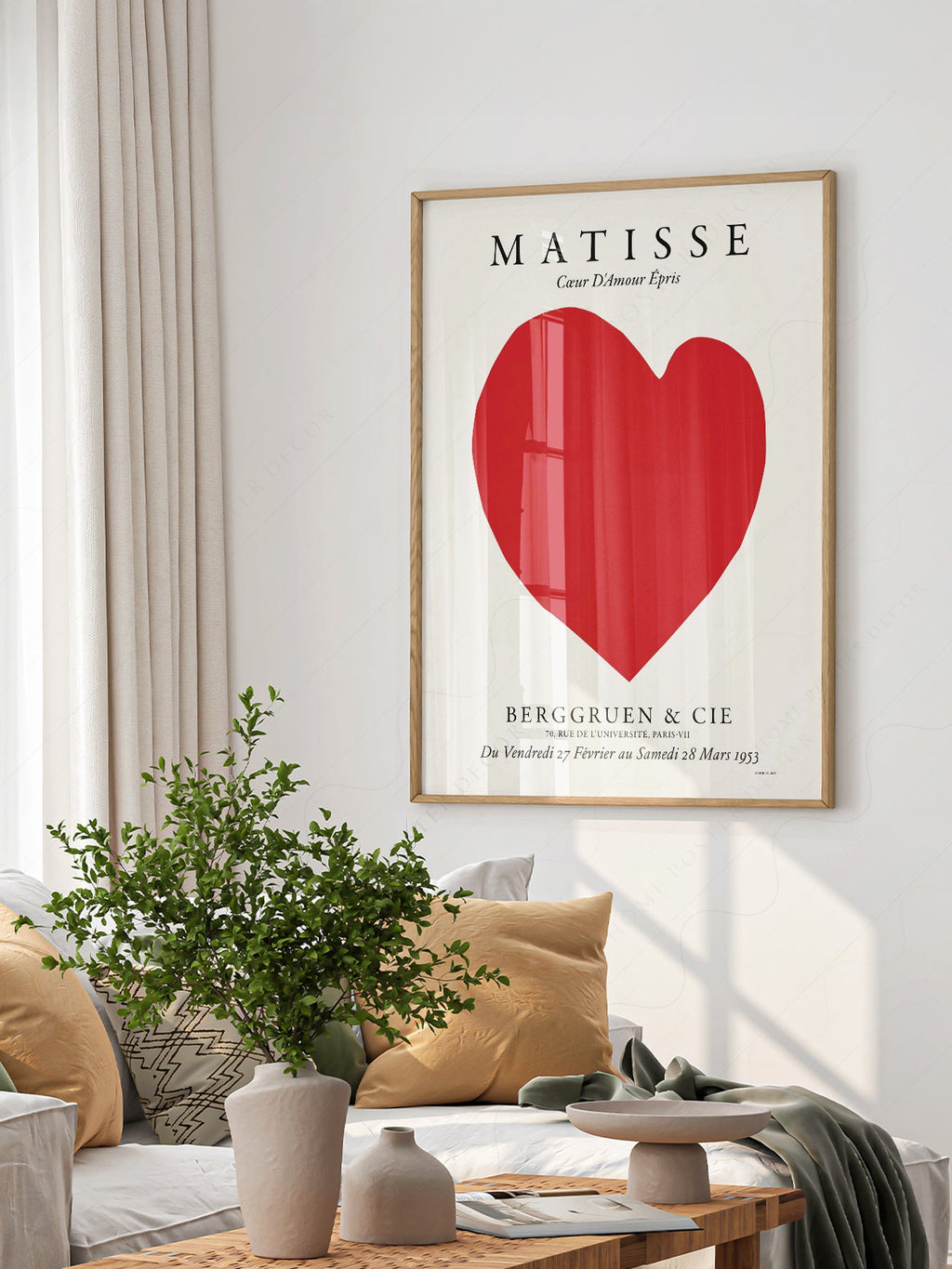 Henri Matisse Coeur D'Amour Épris Exhibition Print – Red Heart Poster