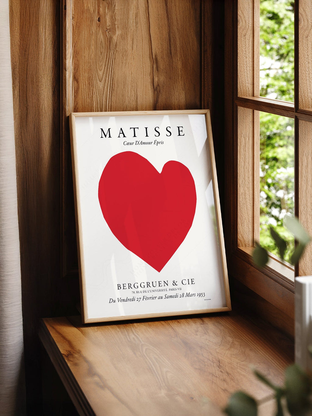 Henri Matisse Coeur D'Amour Épris Exhibition Print – Red Heart Poster