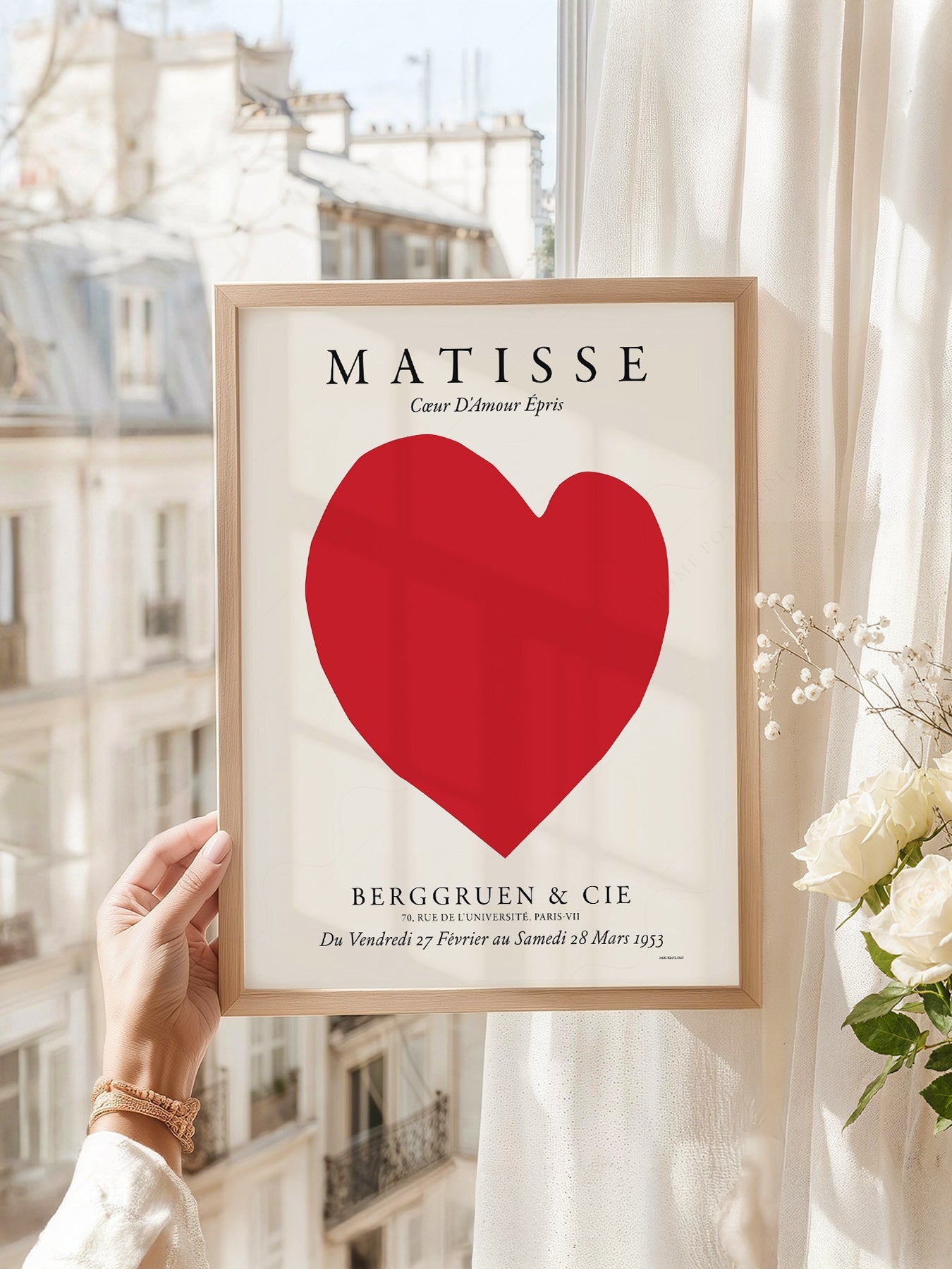 Henri Matisse Coeur D'Amour Épris Exhibition Print – Red Heart Poster
