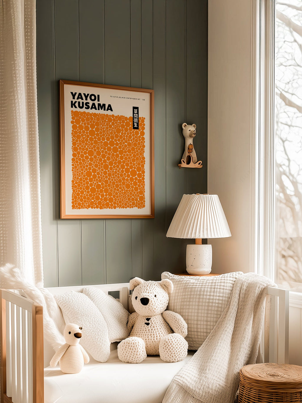 Yayoi Kusama Orange Dots Exhibition Poster – Contemporary Art Print