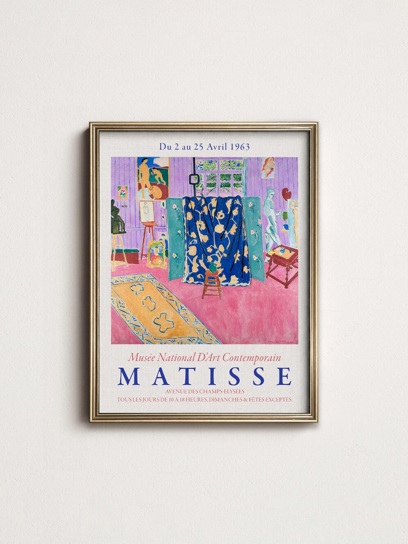 Henri Matisse The Pink Studio Exhibition Poster – Modern Wall Art Print