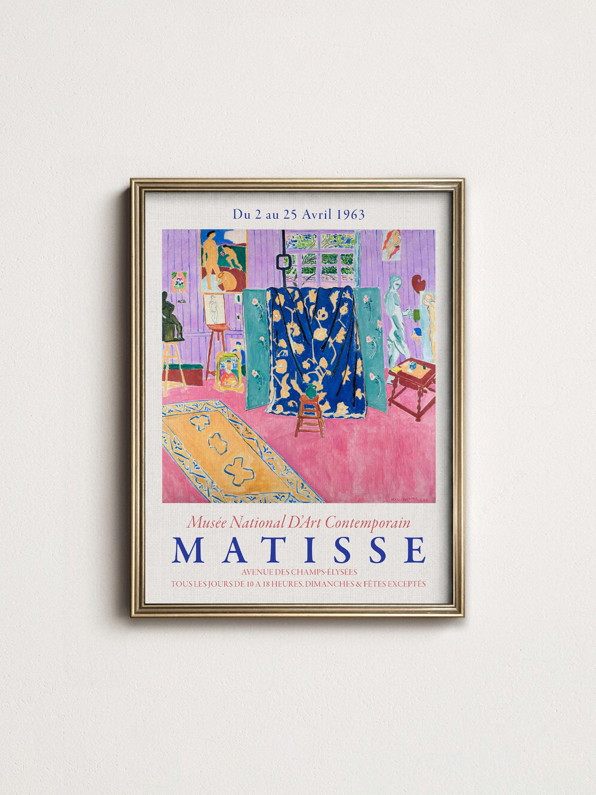 Henri Matisse The Pink Studio Exhibition Poster – Modern Wall Art Print