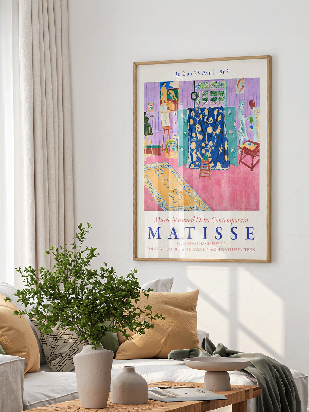 Henri Matisse The Pink Studio Exhibition Poster – Modern Wall Art Print