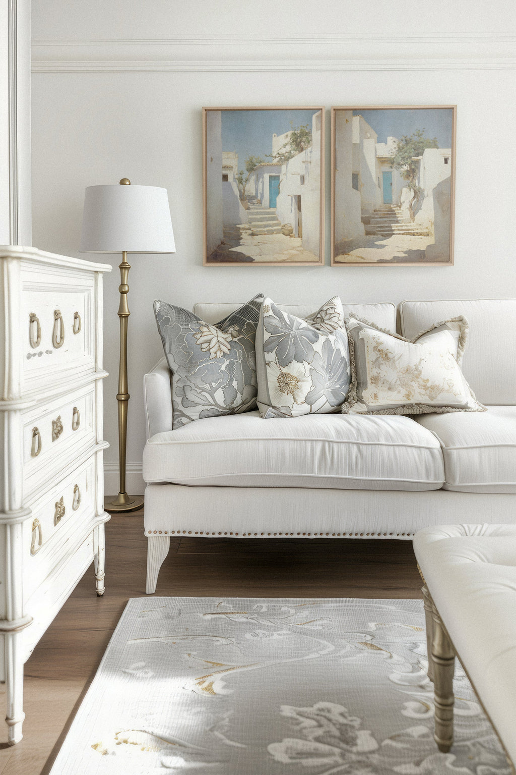 VINTAGE GREEK VILLAS (2 Stretched Canvas Artworks)