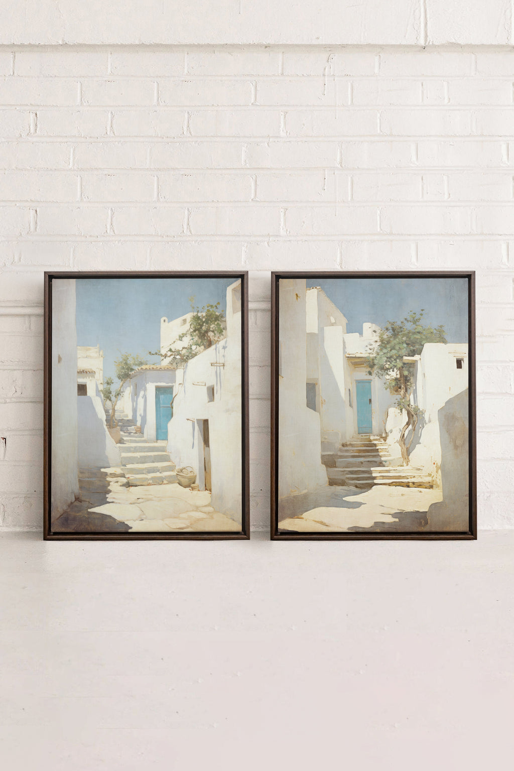 VINTAGE GREEK VILLAS (2 Stretched Canvas Artworks)