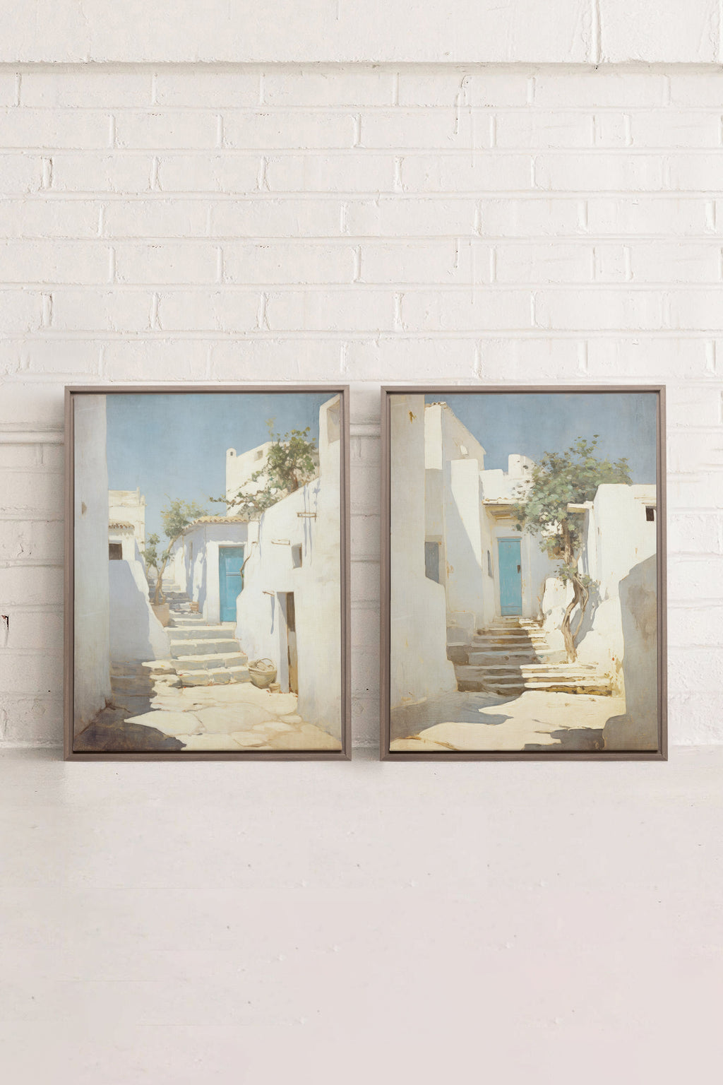 VINTAGE GREEK VILLAS (2 Stretched Canvas Artworks)
