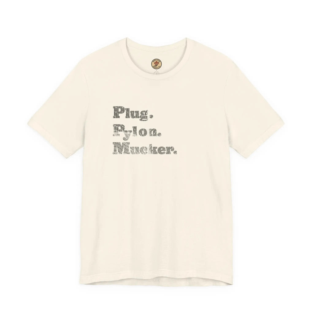 Plug Pylon Mucker T-Shirt - Hockey Hard Worker - Blue Collar Hockey - Maple Stick Hockey - True Fan Gift
