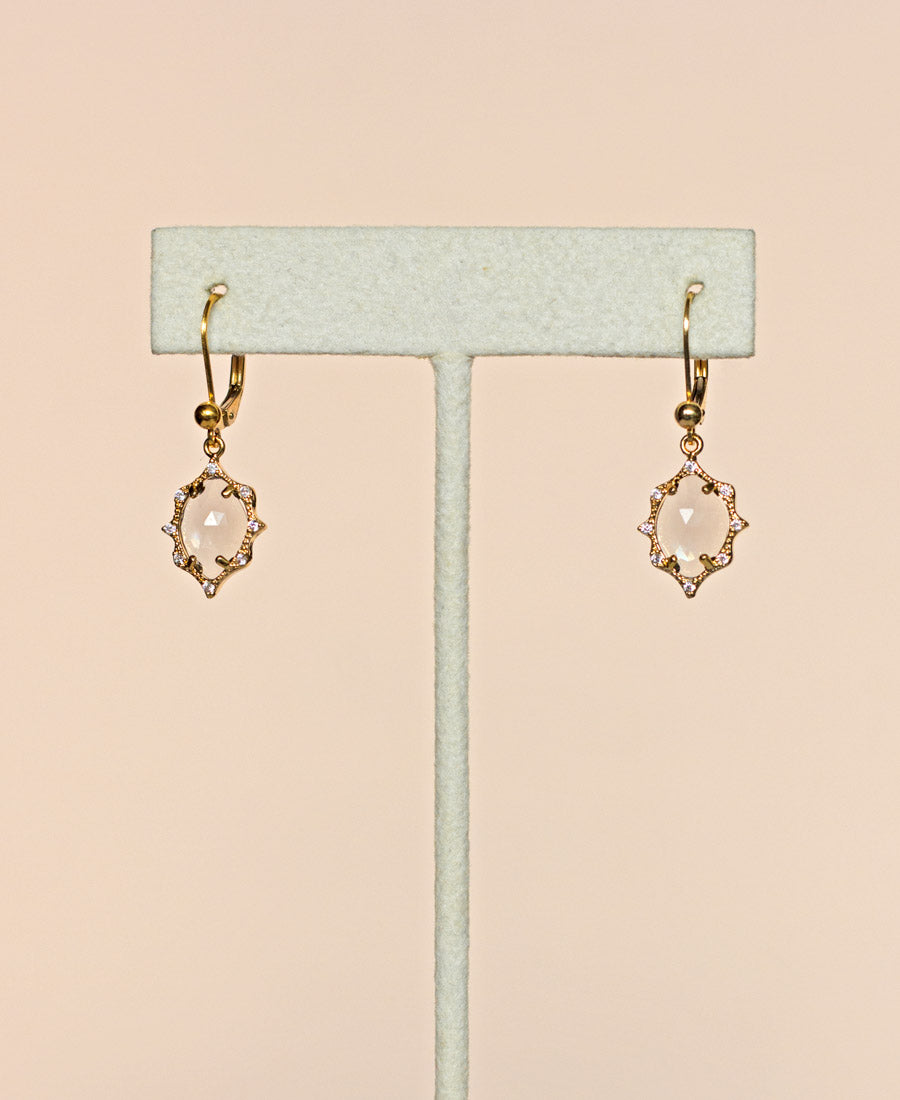Paloma 14K gold filled & glass drop earrings