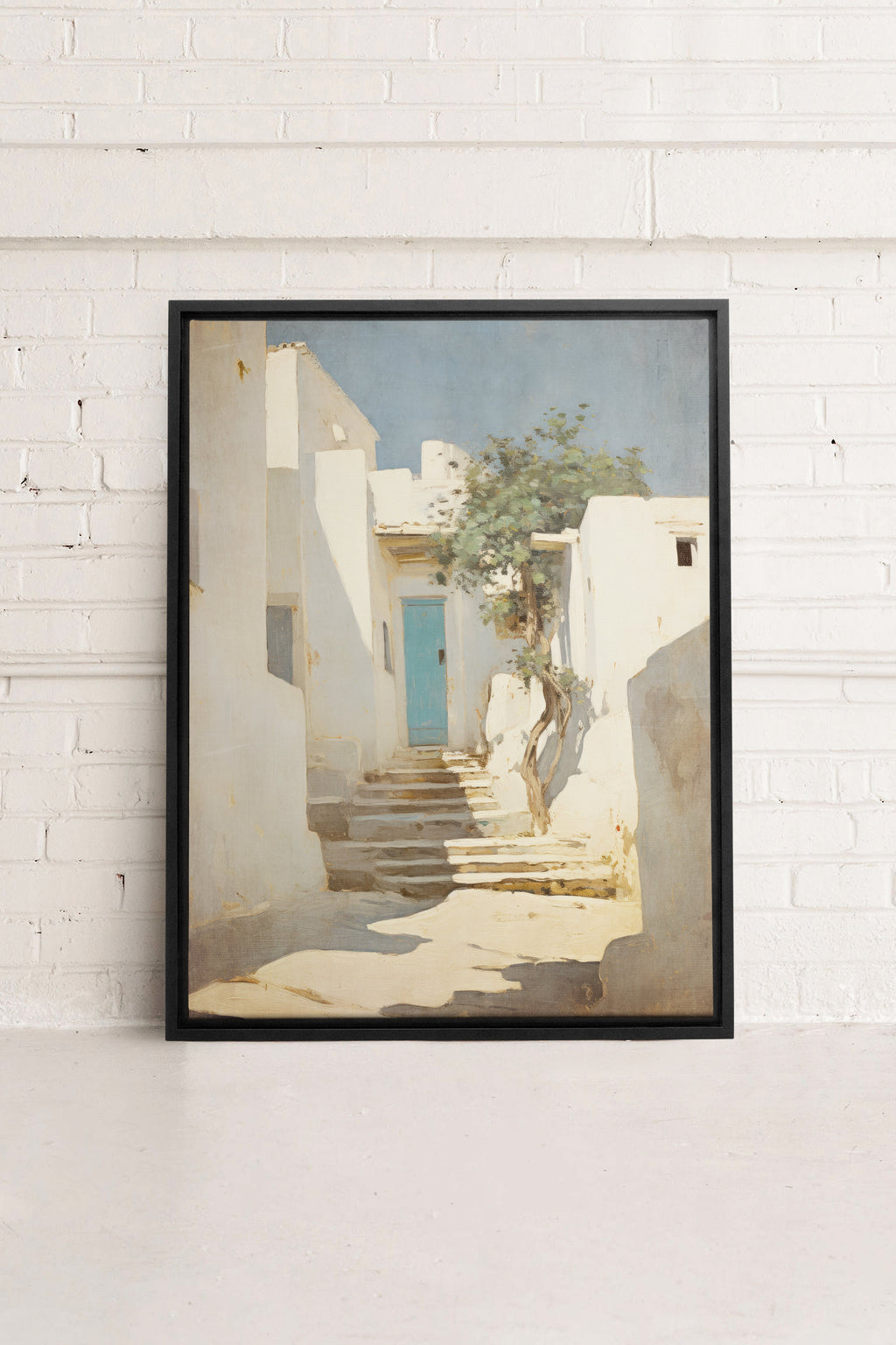 Vintage Greek Villas, Stretched Canvas Artwork