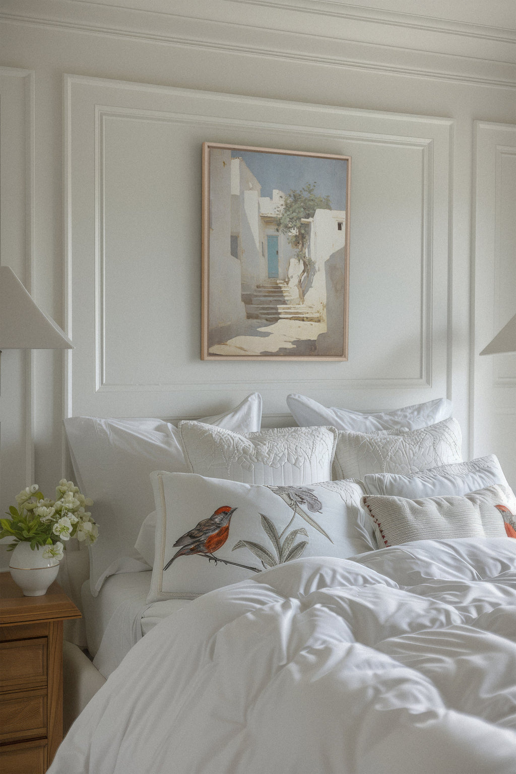 Vintage Greek Villas, Stretched Canvas Artwork